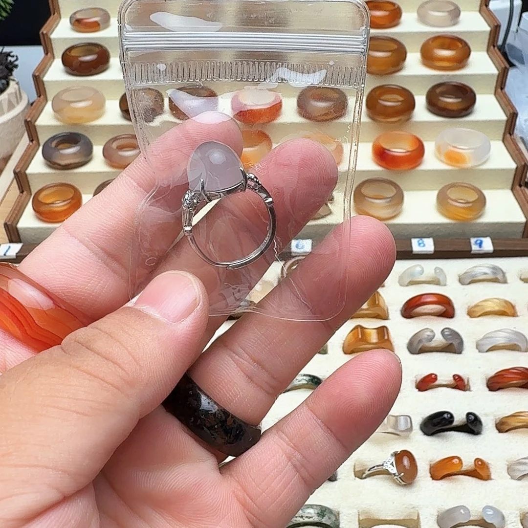 美***️玛瑙/玉髓戒指未镶嵌