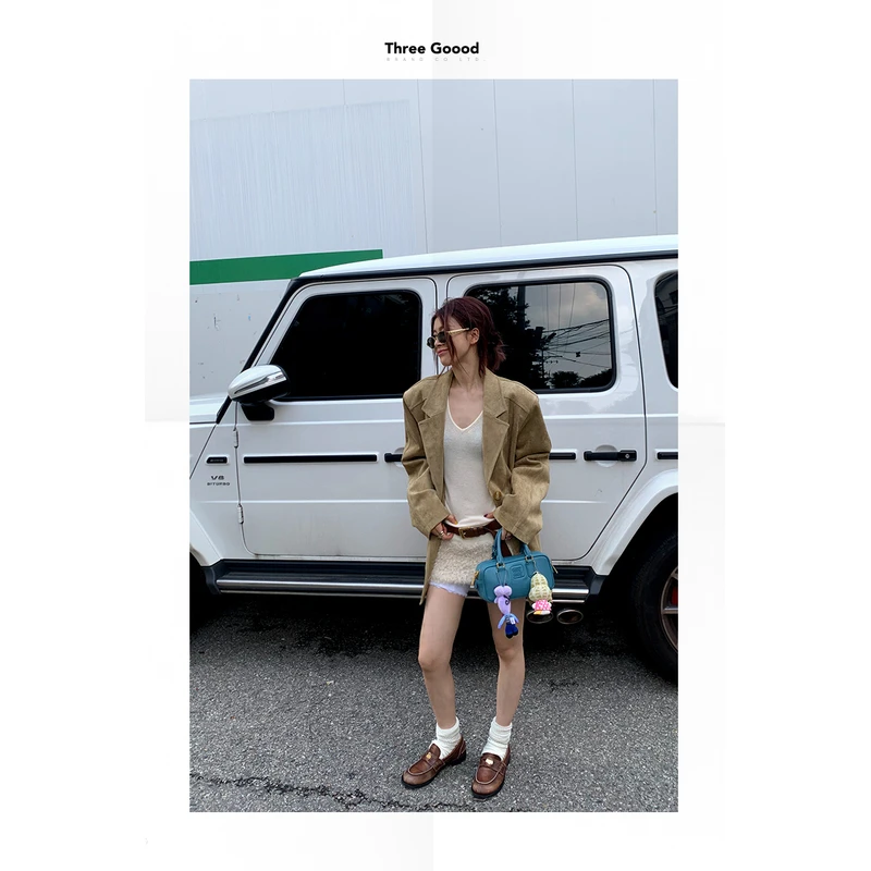 THREE GOOOD/三吉西西里岛线条分割外套SW240867