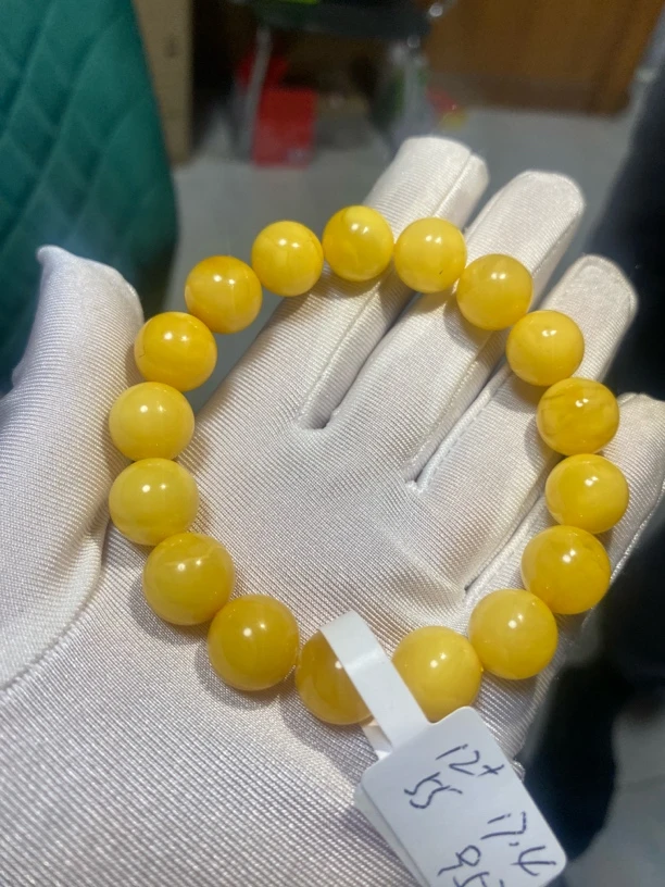 焦皮鸡油红精品手串