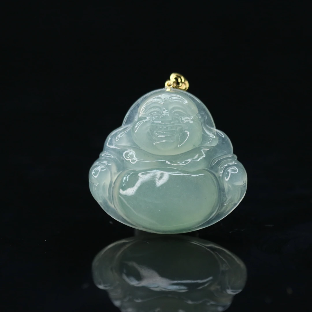 FC39天然缅甸翡翠A货18k佛公/901748/保利厦门拍卖