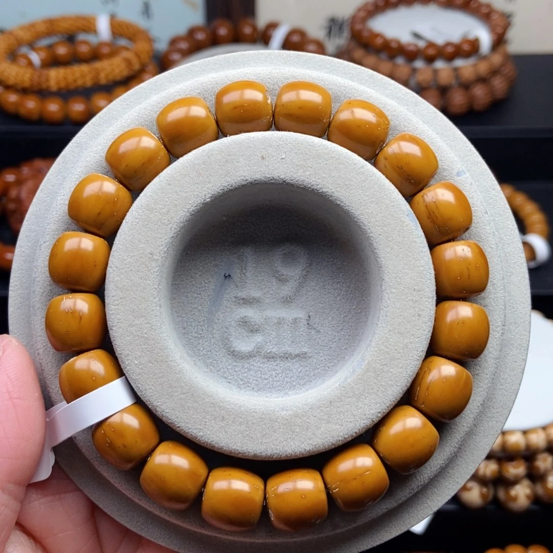 紫金鼠手串11mm近实心直切黄金甲