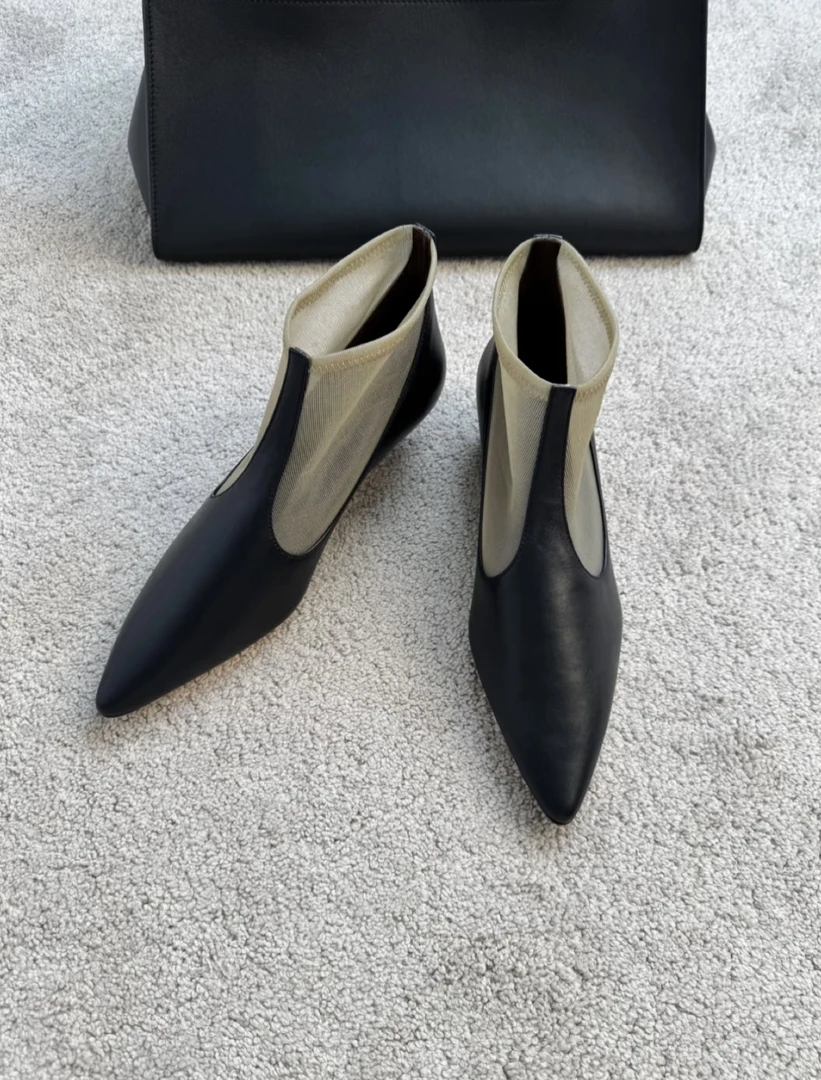 25ss网纱row风小猫跟短靴G82261