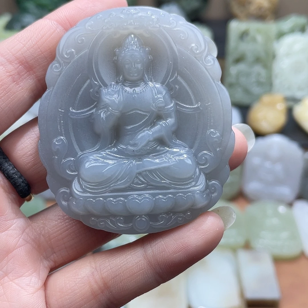 和田玉未镶嵌吊坠(不含链)