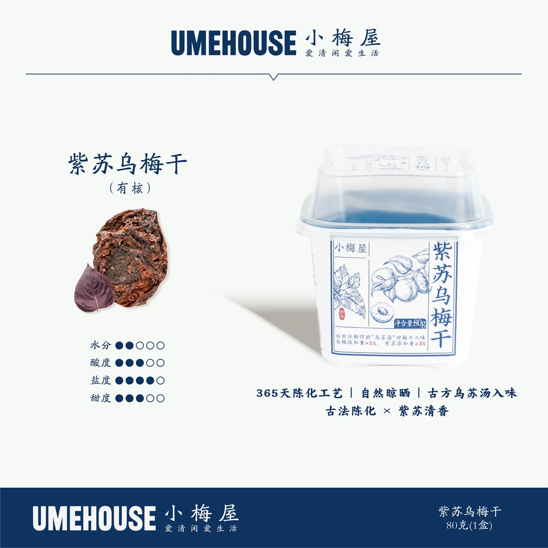 小梅屋新款紫苏乌梅干80g出游开车解馋酸甜梅子孕妇追剧休闲零食