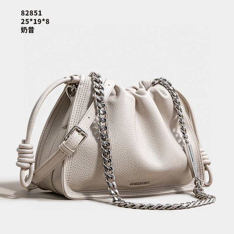 【RAIN.CUN】SK-82851-奶昔RAIN.CUN气质时尚百搭简约斜跨轻奢女包