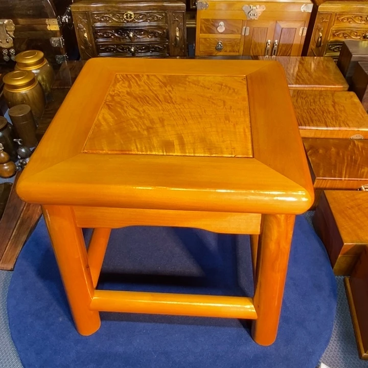 金丝楠江**人金丝楠木大叶富贵凳