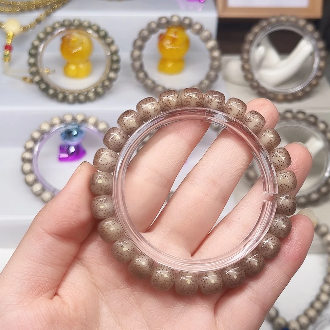 云***莳星月菩提手串卡9粉糯冰星点货 毕业级A5