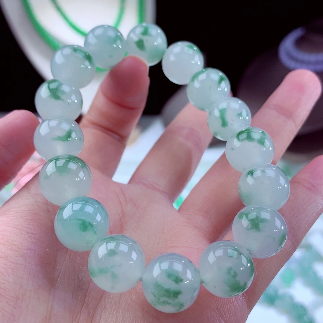 翡翠手链未镶嵌卡13mm
