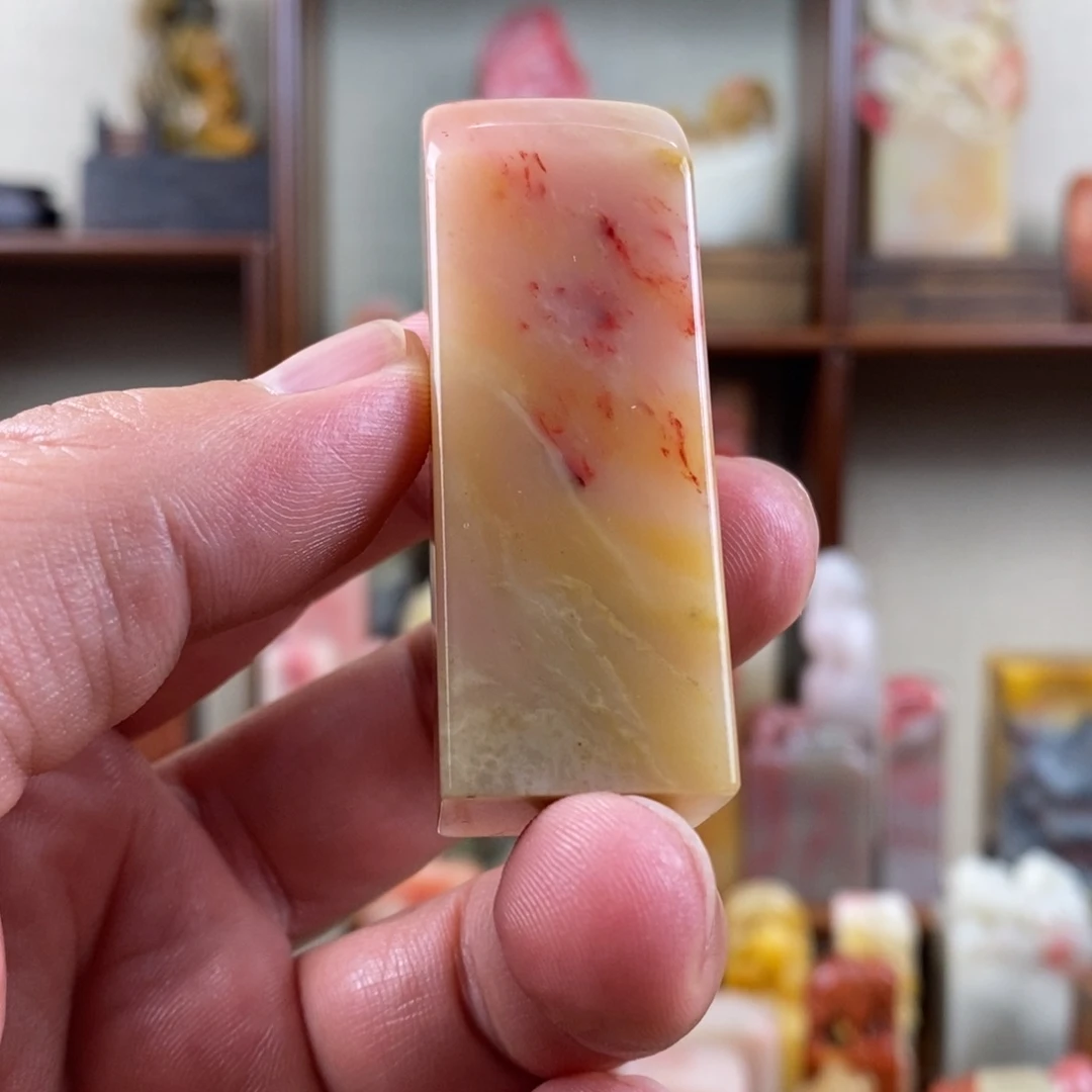 印石巴林石巴林鸡血石素章