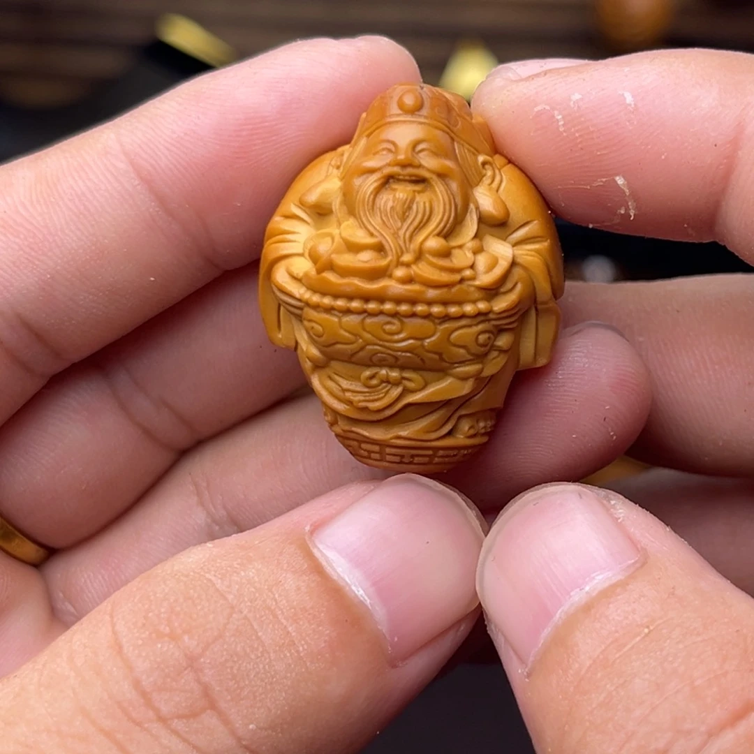 橄榄核吊坠橄榄核聚宝盆大财神2.5左右