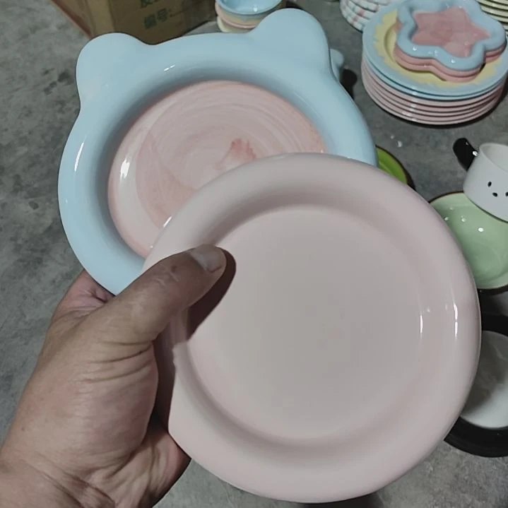 陶瓷便携款瑕疵陶瓷介意不拍熊十粉圆6寸