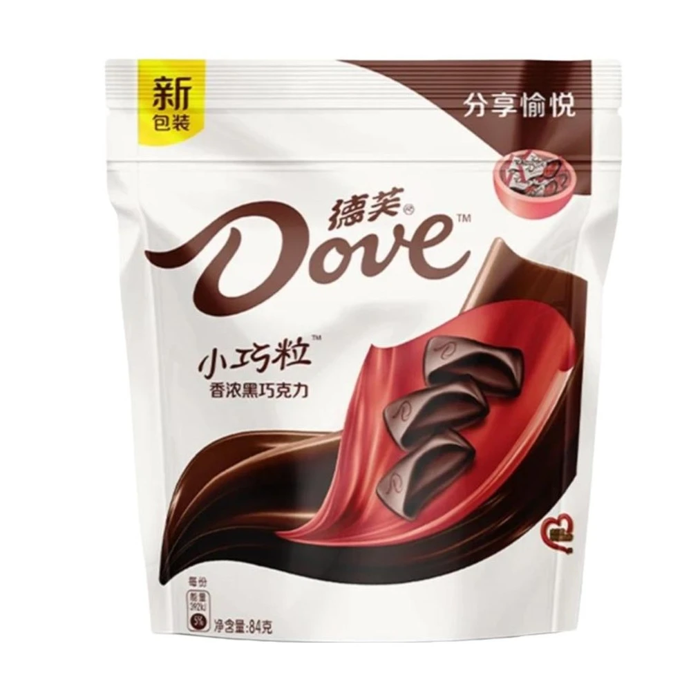 Dove/德芙小巧粒香浓黑巧克力84g袋黑巧同城送