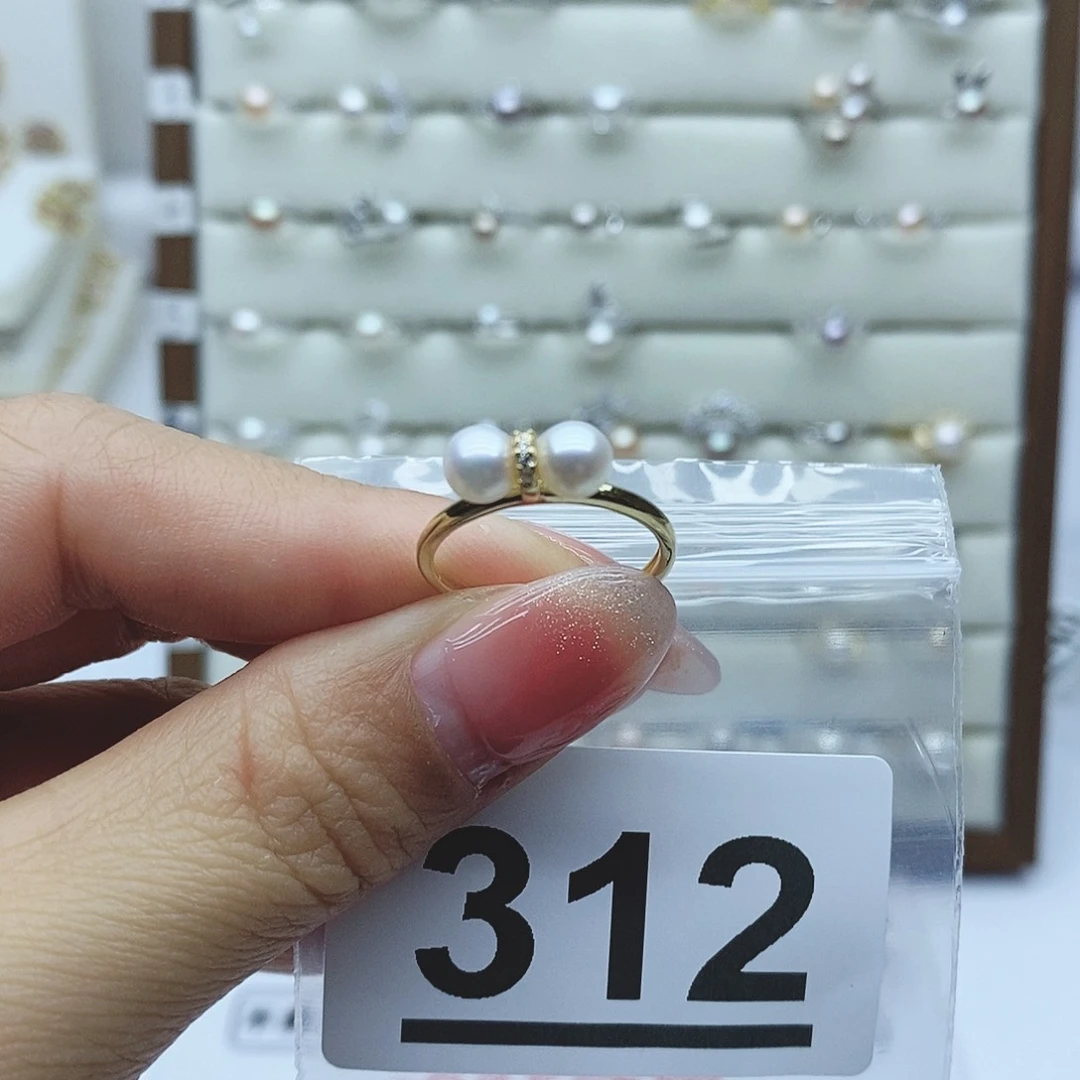 淡水珍珠戒指银S925镶嵌爱****?312拍2发1