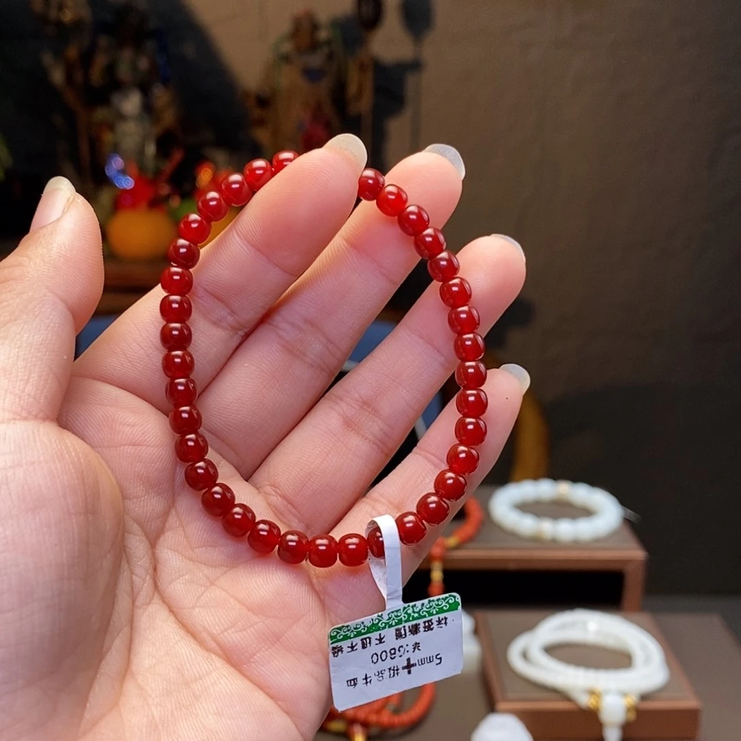南红玛瑙手链未镶嵌