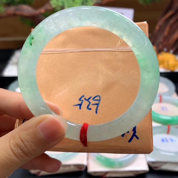 翡翠手镯未镶嵌1号强推必拍闭眼入高货冰种炸光阳绿