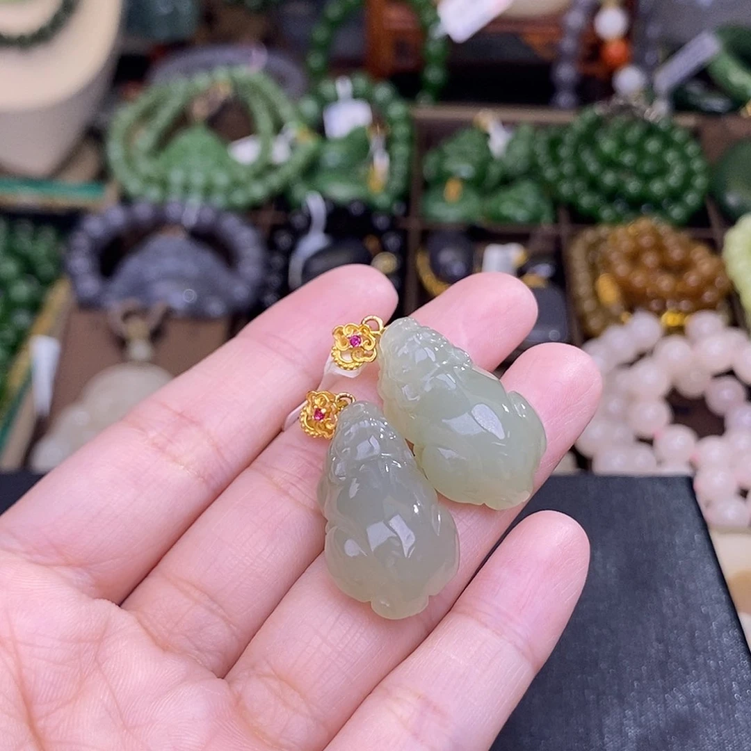 和田玉多样性发一 925.银晴水貔貅未镶嵌