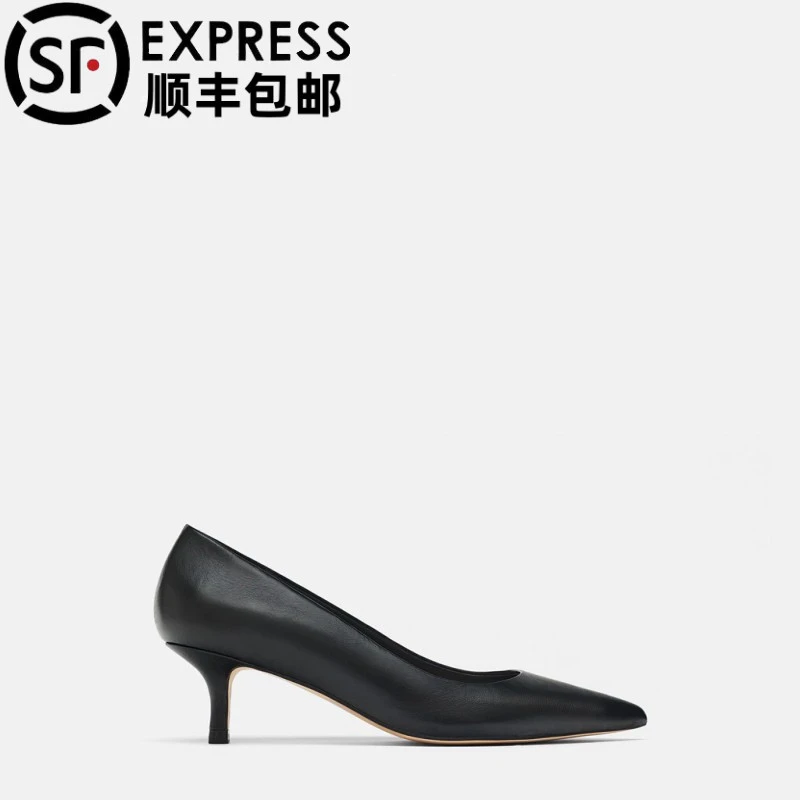 CHUREN&KENET细跟尖头高跟鞋粗跟职业工作舒适正装女单鞋百搭气质
