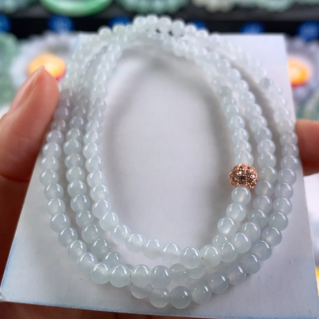 翡翠未镶嵌手链卡4.1