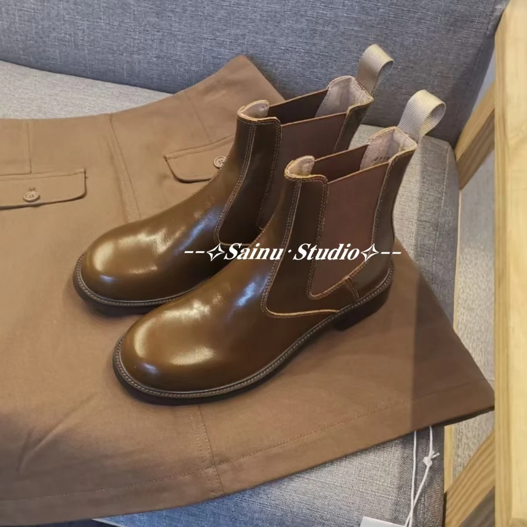 【赛努优品专属】真皮复古漆皮鞋