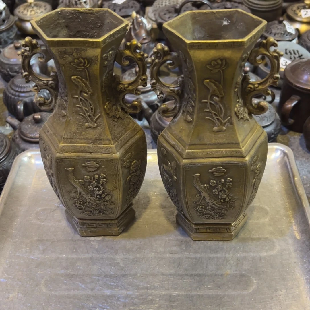 黄铜摆件，文房摆件