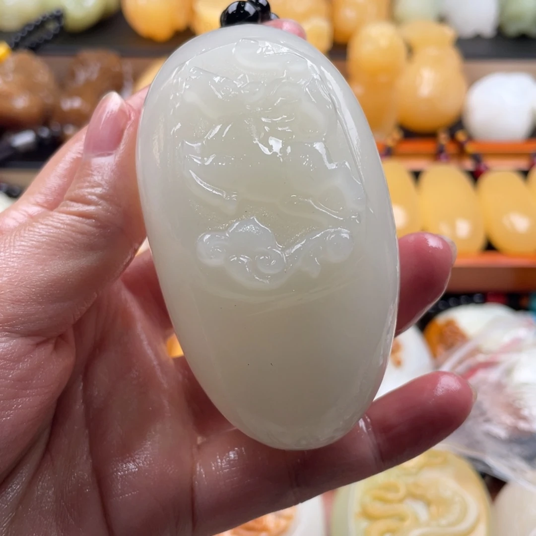 宝***健石材天然古青石手把件