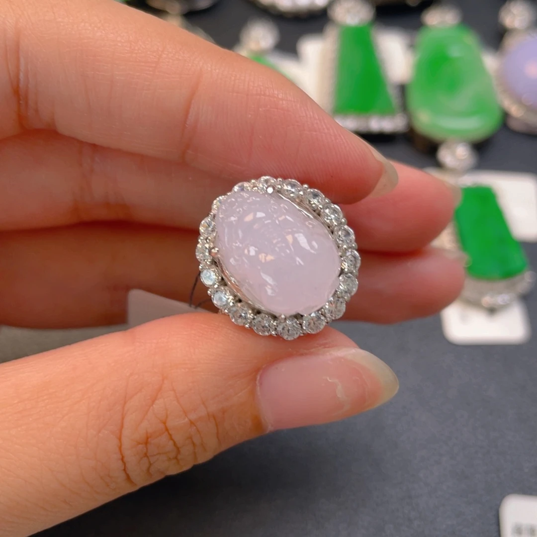 翡翠银S925镶嵌颈饰