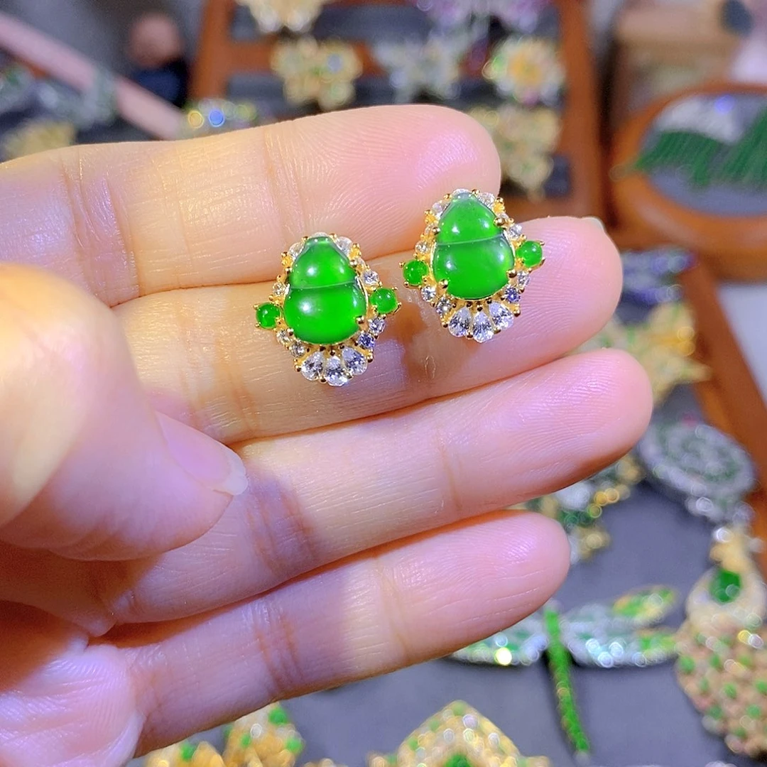 颈饰银S925镶嵌翡翠