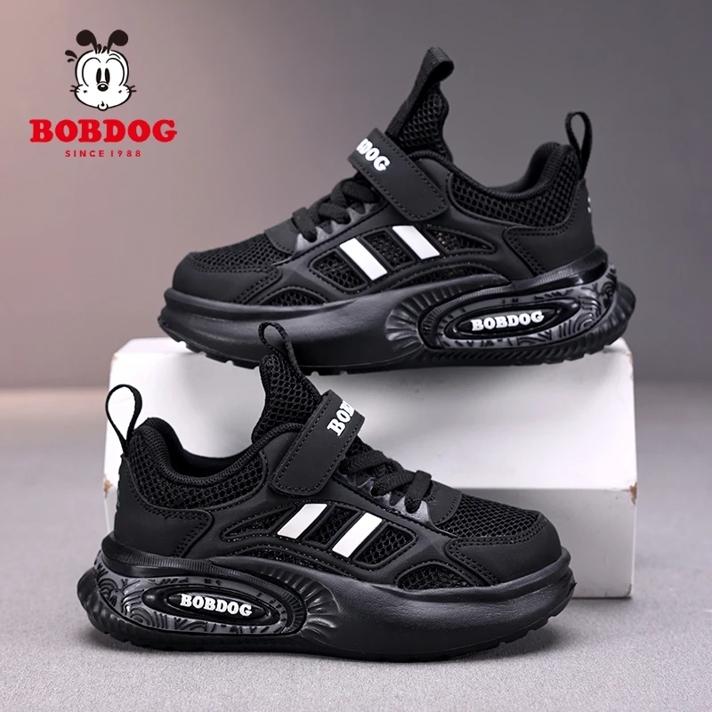 巴布豆童鞋男童运动鞋2025秋款上新网面透气男童中大童运动跑步鞋