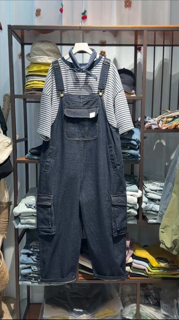 欣妍1号店牛仔背带裤