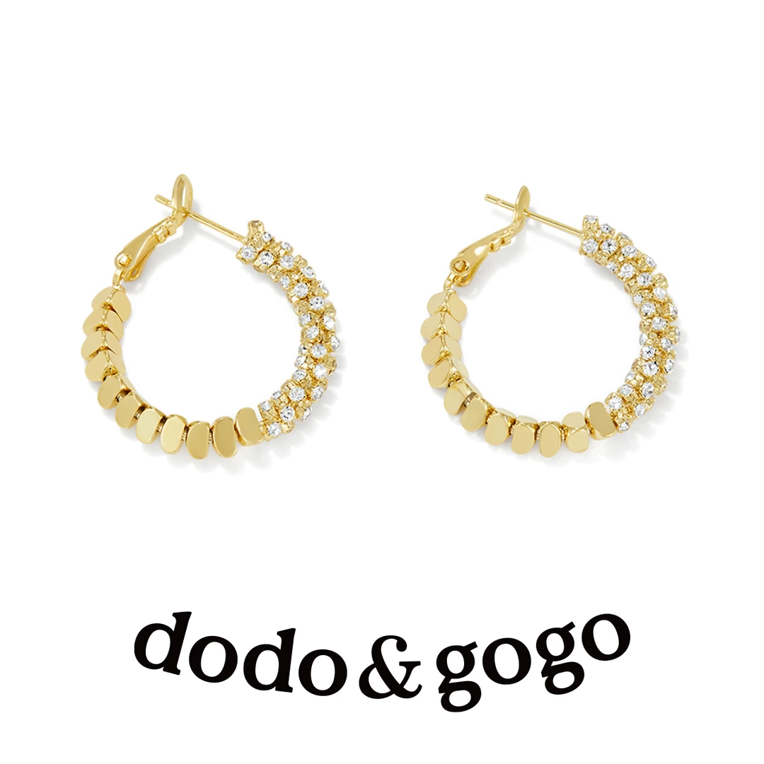 DODOGOGO 合金耳饰 百搭圈圈耳环小众轻奢设计感气质素圈简约耳钉