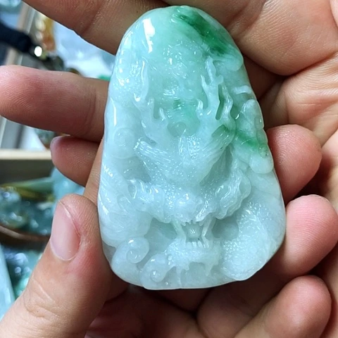颈饰未镶嵌翡翠福豆豆珠宝翡翠颈饰