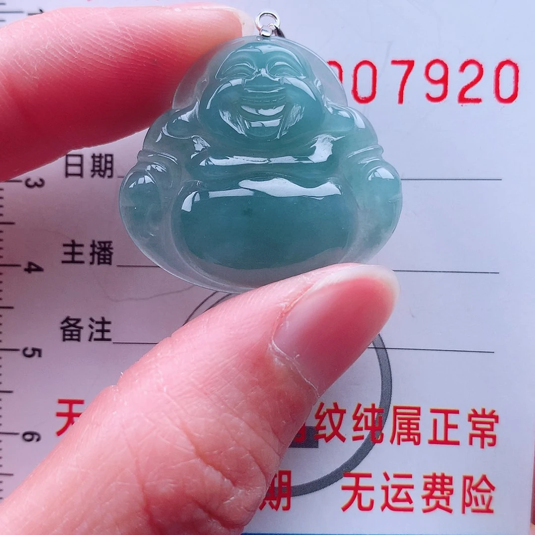 翡翠颈饰银S925镶嵌吊坠