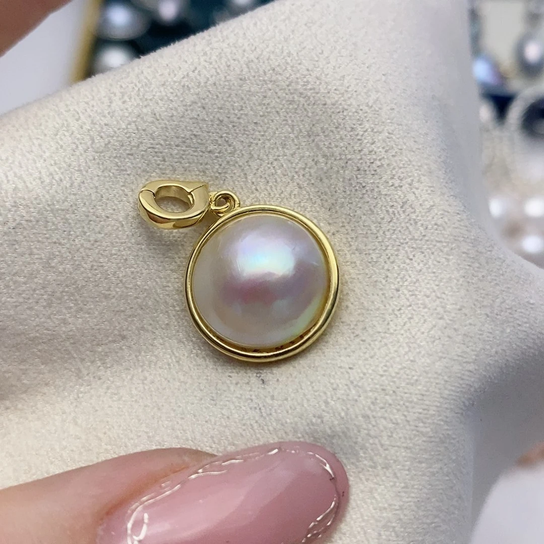 【闪购商品】拼合珍珠（马贝珠）颈饰银S925镶嵌86