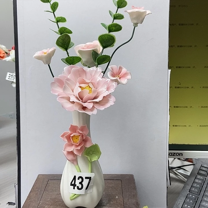 陶瓷纯手工捏花设计