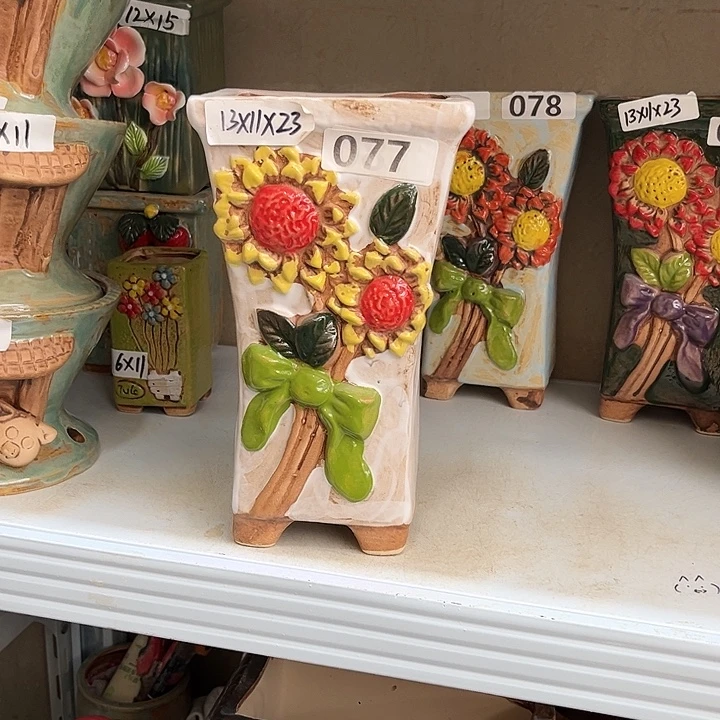 紫砂花盆粗陶材质多肉花盆