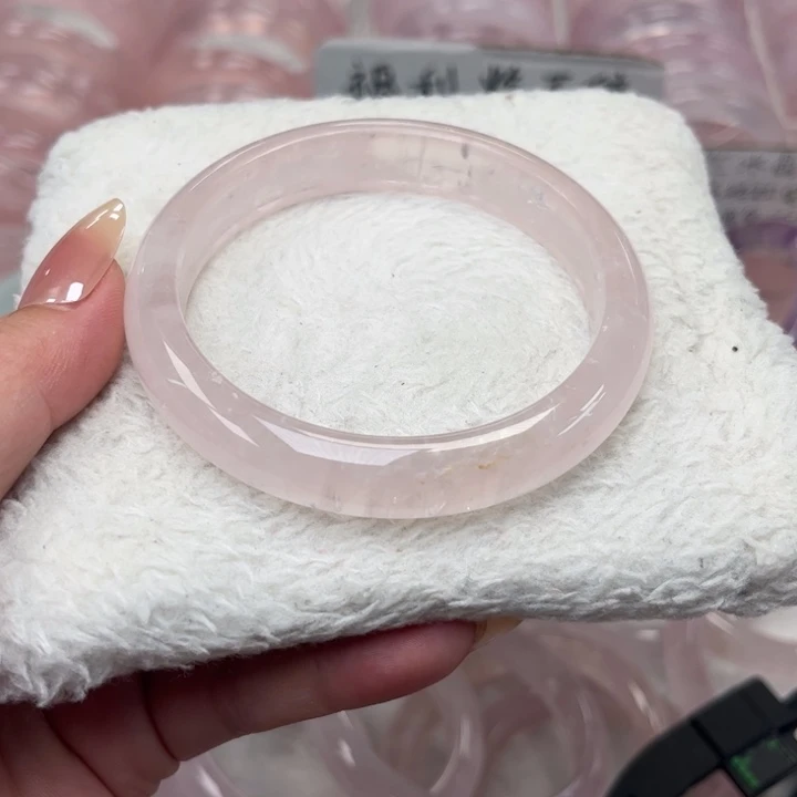 水晶手镯未镶嵌冰粉61（有色带）