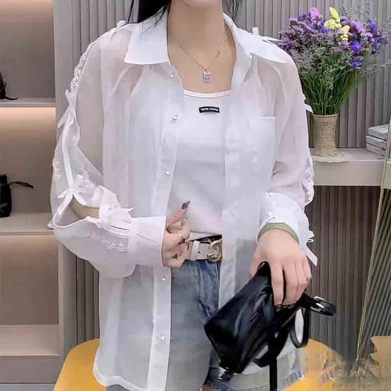 清薄防晒衬衫女2025年夏季新款韩版宽松薄款显瘦百搭时尚气质上衣