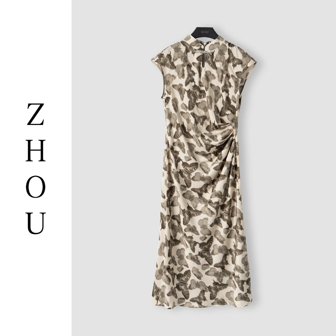 （周哥甄选）灰色连衣裙-22059