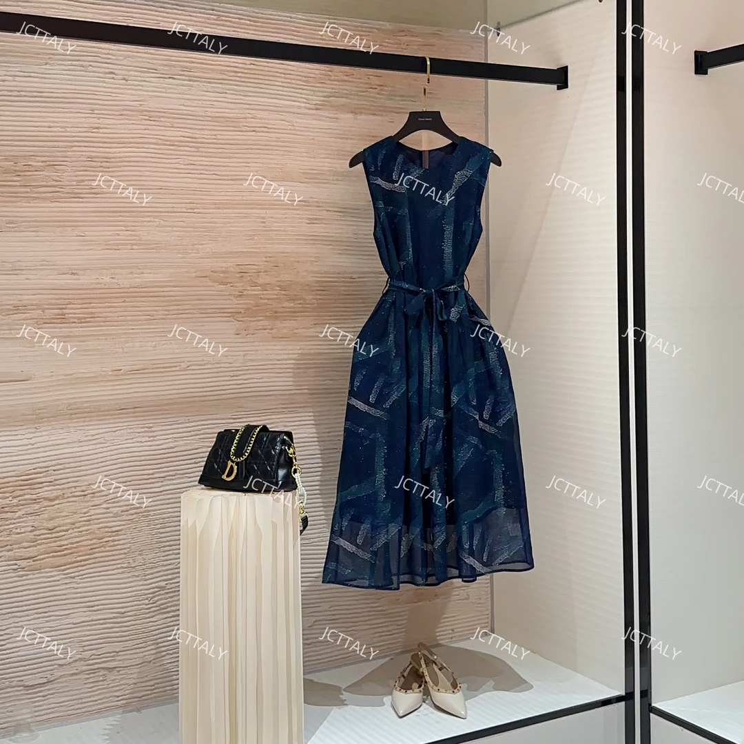 GG度假风夏季新款无袖显瘦国风系减龄碎花连衣裙宽松W-A297