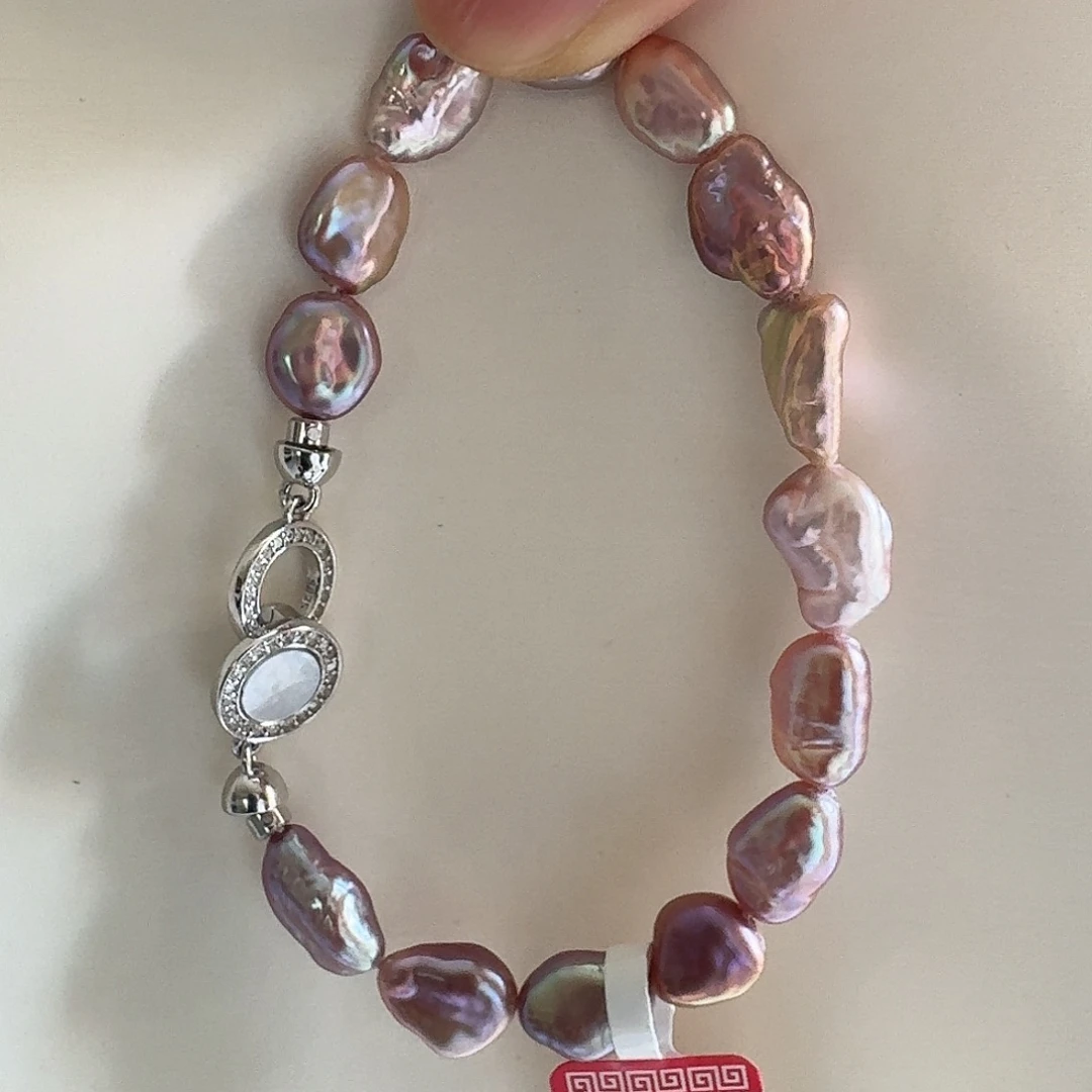 子****银S925镶嵌手绳淡水珍珠