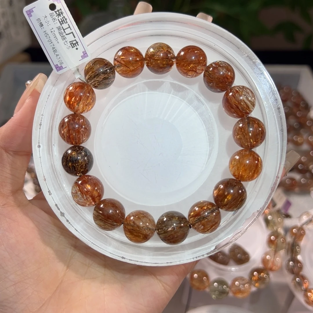 V***g手链未镶嵌水晶黑金超七12m