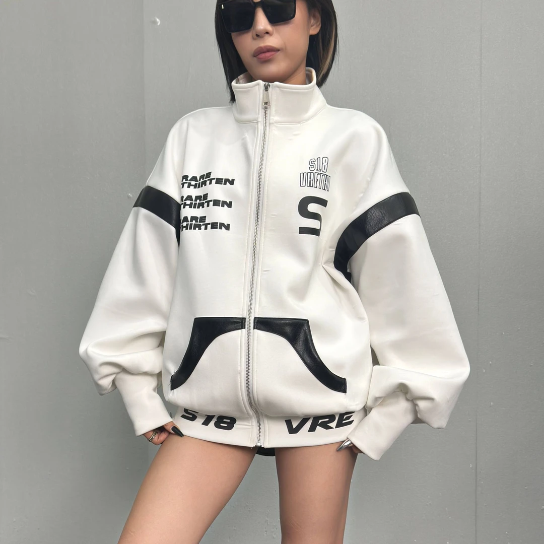 秋季新款冬季外套女韩版休闲宽松设计感夹克男棒球服机车服ins潮