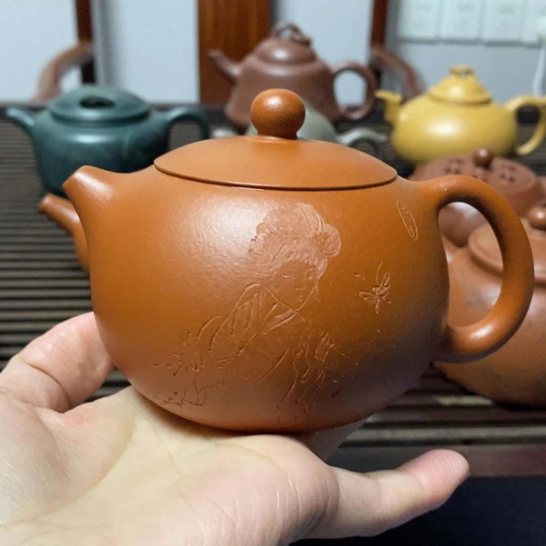 朱***朱紫砂茶壶西施220cc.