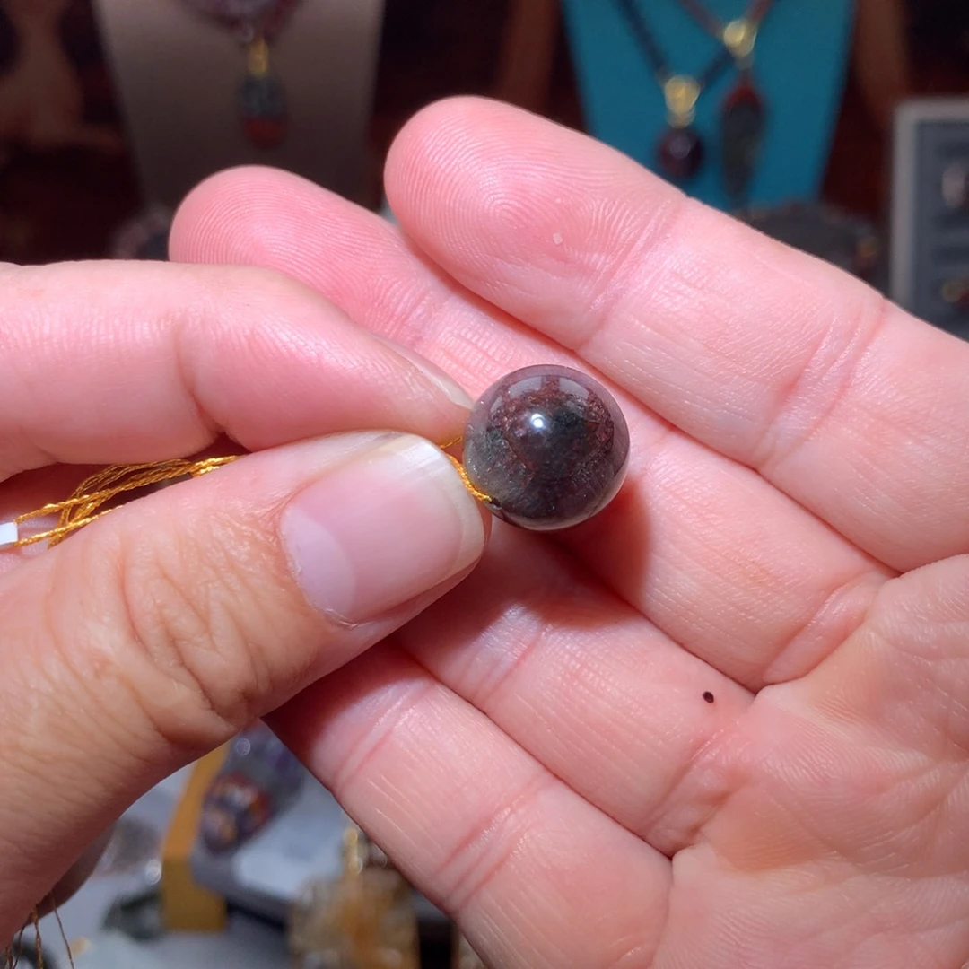 一***阳水晶未镶嵌珠宝半成品极光单珠14mm