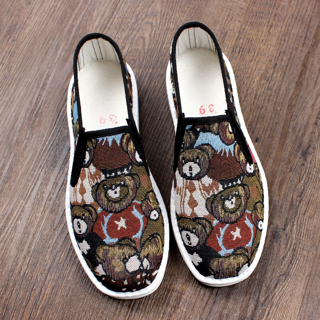 2025新款夏季老北京布鞋男高档手工千层底透气软底一脚蹬耐磨工地