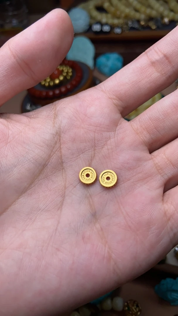 925银银制品 6号隔片一对7.5mm配饰银饰