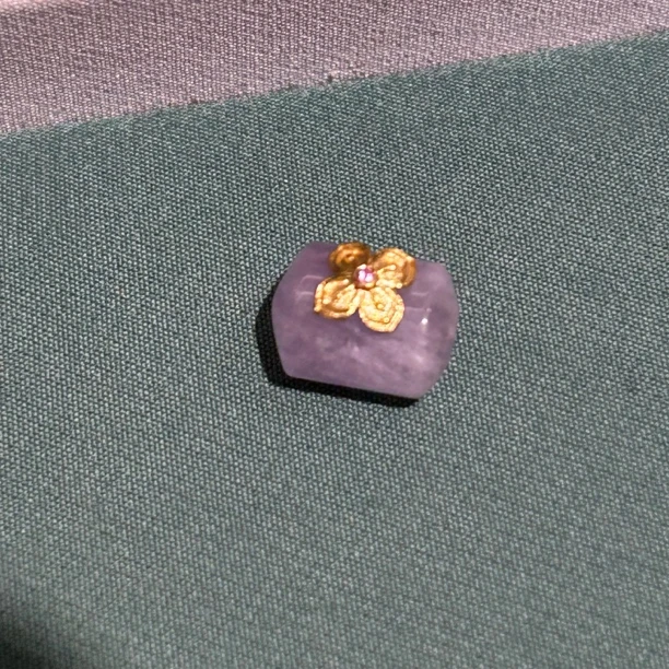 紫锂灰四叶草吊坠0028