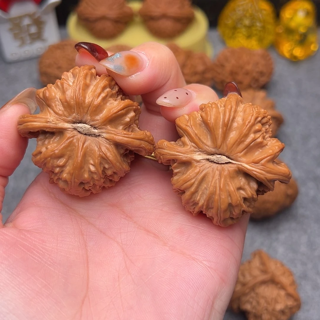 把件文玩核桃毕业精品精配狮子头球白45全品绝配