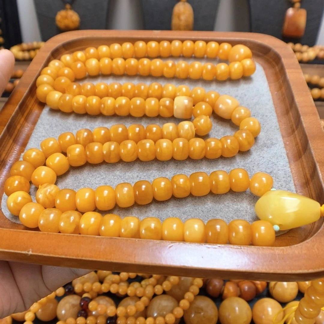 未镶嵌蜜蜡手串蜜蜡
