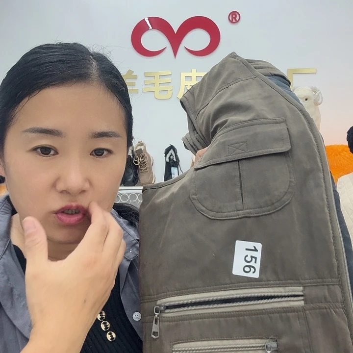 男士羊毛皮毛一体的L